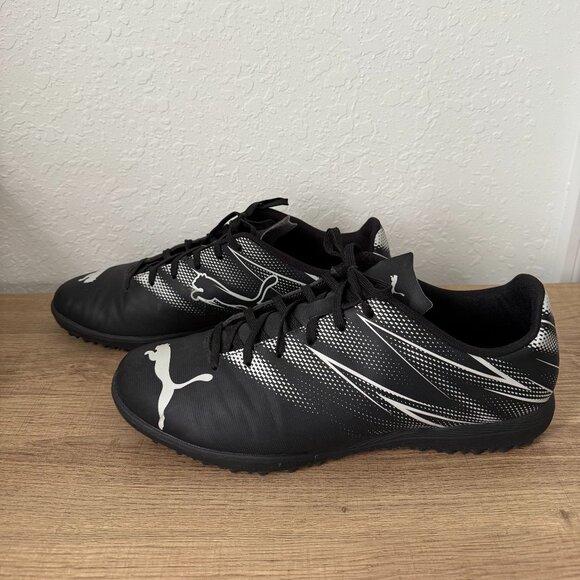 Puma Attacanto TT Indoor Soccer Black Turf Athletic Shoes 10747901 Mens Sz 12 - Picture 1 of 6
